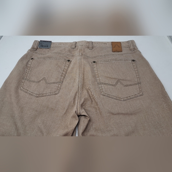 NWT Alberto Men's Modern Fit Jeans Italian Fabric Beige 8197 STONE 34x30 - Picture 15 of 16